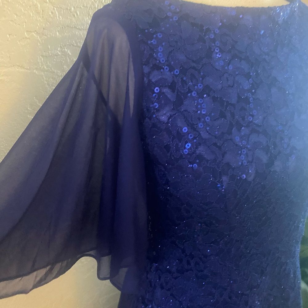 NWT Mother Of The Bride Dress Royal Blue Sz 4 - Picture 5 of 10
